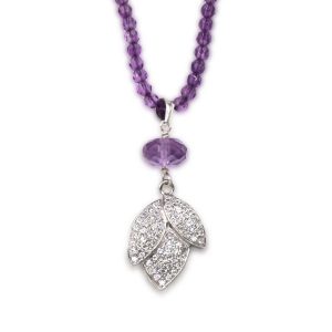 Kette mit Anhänger Amethyst – “Be my Valentine”