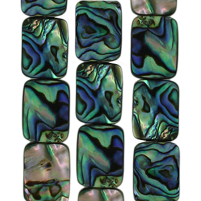 Abalone, rechteckig, flach, L16 B12 H3mm