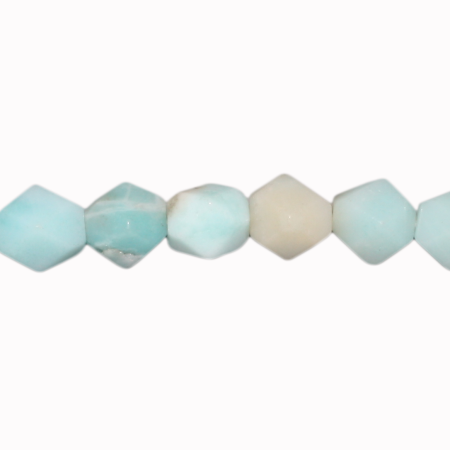 Amazonite, Nuggets facettiert, L10 D8mm,  40cm Strand