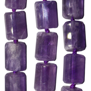 Amethyst, Zylinder, facettiert, L18 B13mm