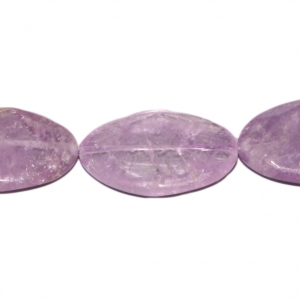 Amethyst, oval flach, facettiert L30 B20 H7mm