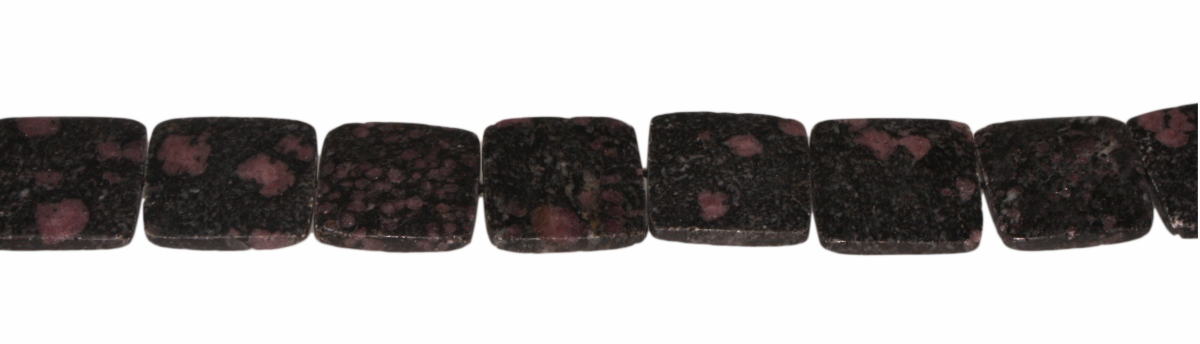 Chrysanthemenstein (Corundum Geosite), Quadrat, flach, L30 B30 H7mm
