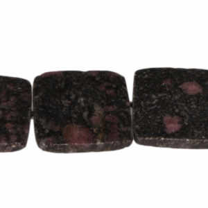 Chrysanthemenstein (Corundum Geosite), Quadrat, flach, L30 B30 H7mm
