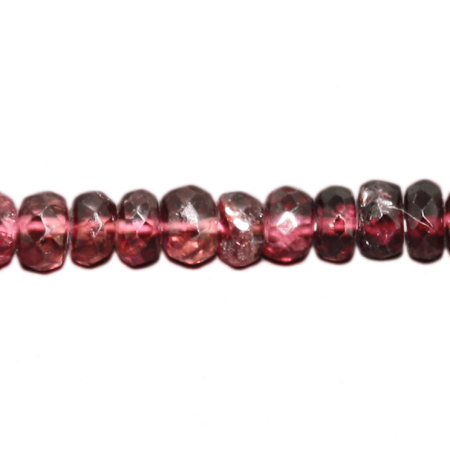 Rubelith (Roter Turmalin), Scheibchen facettiert ca. D5mm