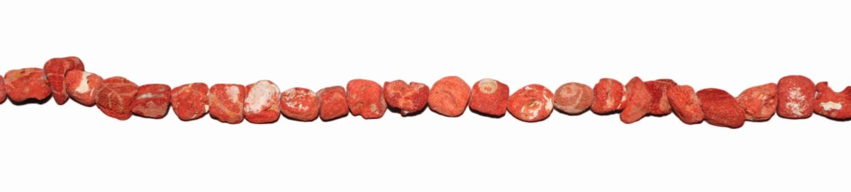 Schaumkoralle, natur, Nuggets D10 L10mm, Strang 40cm