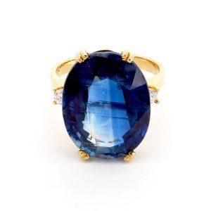 Ring Kyanit & Diamant – “Kornblumen”