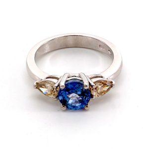Ring Saphir & Diamant – “Champagner”
