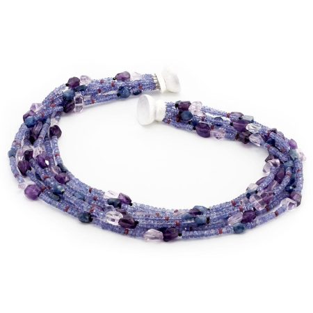 Edelsteincollier Tansanit & Amethyst – “Tansania”