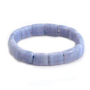 Armband Blauer Streifenachat – “Pastell”