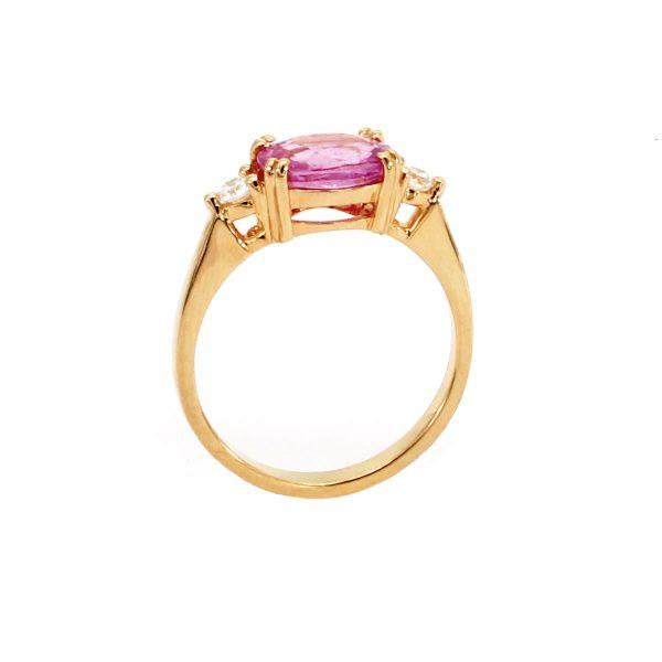 Pink Saphir Diamant Ring