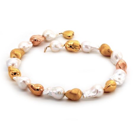 Halskette Barockperle & 18kt Gold – “One Of A Kind Unusual”
