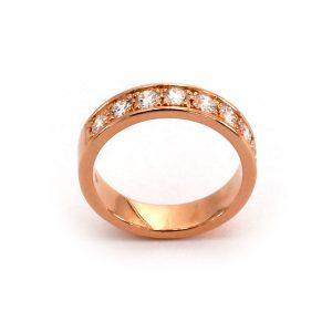 Ring Diamant & Roségold – „Half Eternity“