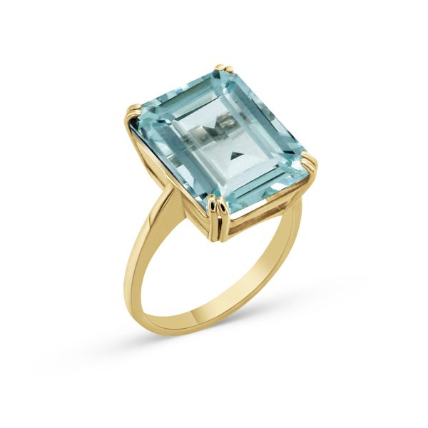 Ring 18kt Gold & Aquamarin