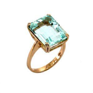 Ring 18kt Gold & Aquamarin – “Pure”