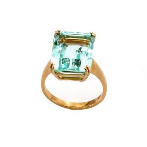 Ring 18kt Gold & Aquamarin – “Pure”