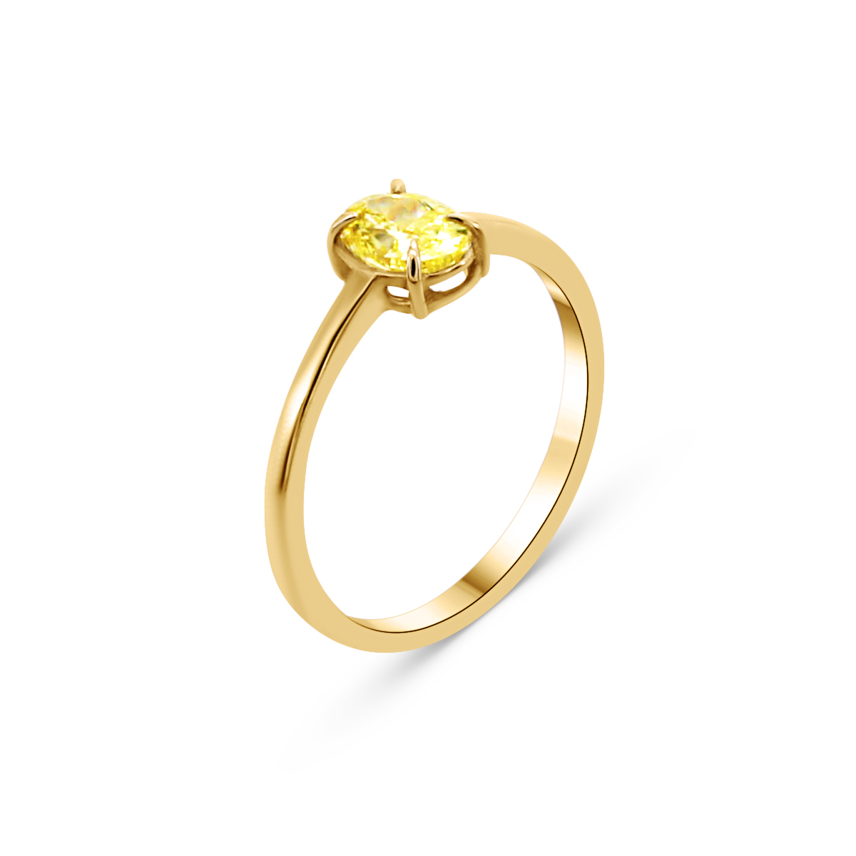 Goldring mit Diamant – “Yellow Diamond”