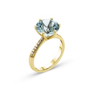 Goldring Aquamarin & Diamanten – “Venus”