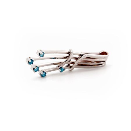 18 kt Weißgold Anhänger & Blauer Diamant – “Inspiring”