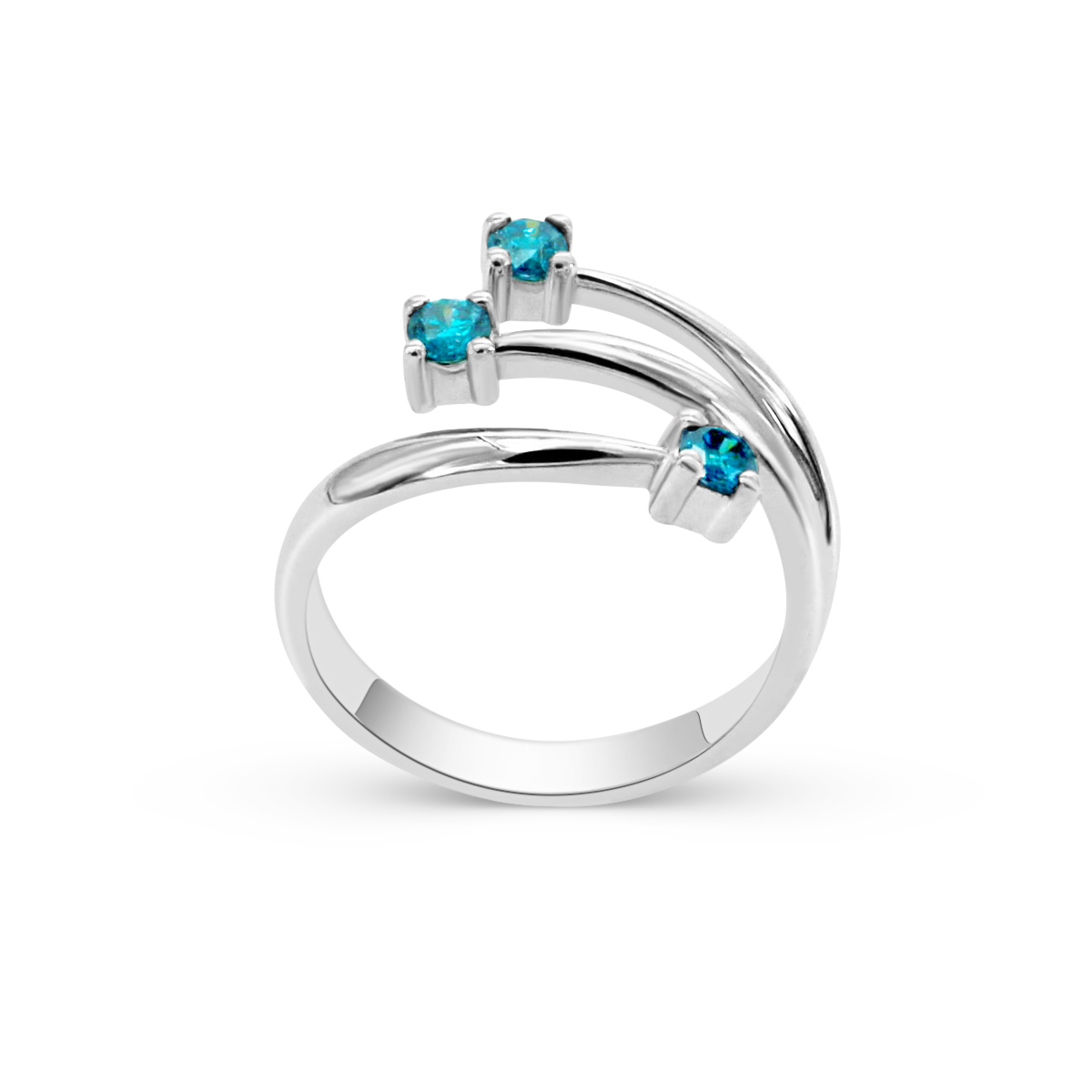 Ring 18 kt Weißgold & Blauer Diamant – “Inspiring”