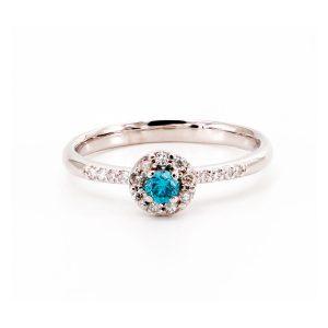Ring blauer Diamant