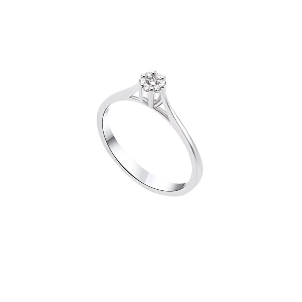 Ring 14kt Weißgold & Diamant
