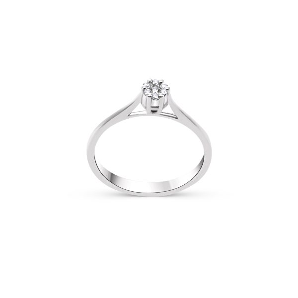 Ring 14kt Weißgold & Diamant
