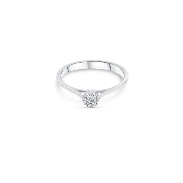 Ring 14kt Weißgold & Diamant