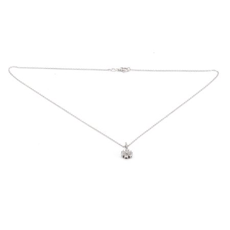 Anhänger auf Kette 14kt Weißgold & Diamant – “Flowery”