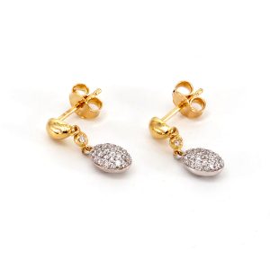 Ohrringe 14kt Gold & Diamant – “Side by Side”