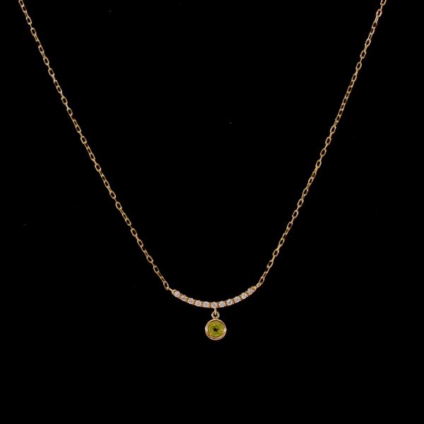 Goldkette 14kt Peridot Diamant