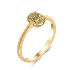 Verlobungsring Solitär 18 kt Gold & Gelber Diamant – “Yellow Diamond”