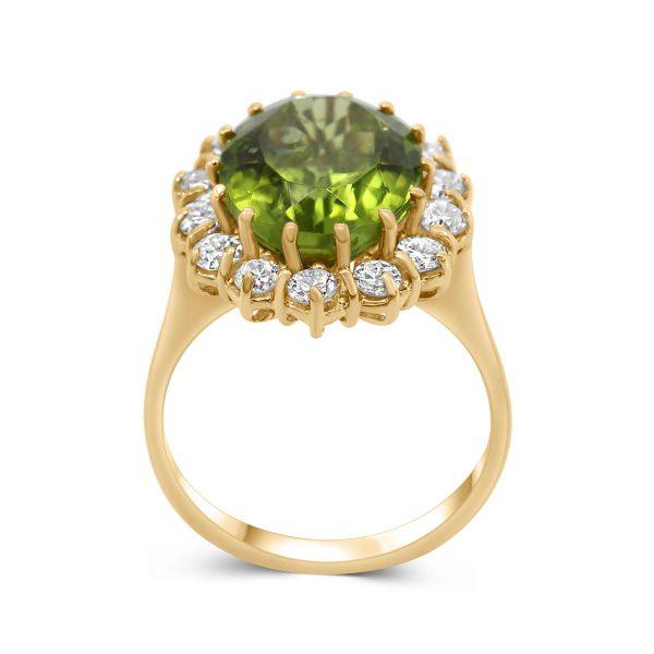 Peridot Diamant Gold Ring