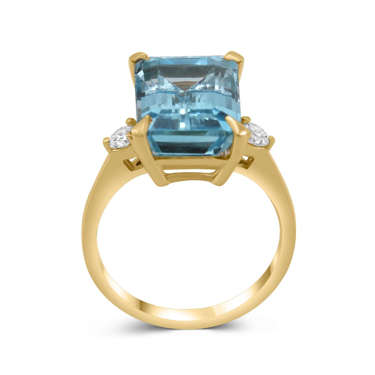 Goldring Blauer Topas & Diamant – “Candy Rings”