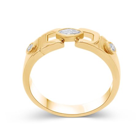 Ring 18 kt Gold & Diamant – “Navette”