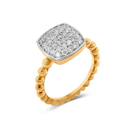 Diamantring Rosè & Weißgold – “Cushion”