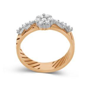 Ring 18 kt Rosegold & Weißgold mit Diamanten – “Garland”
