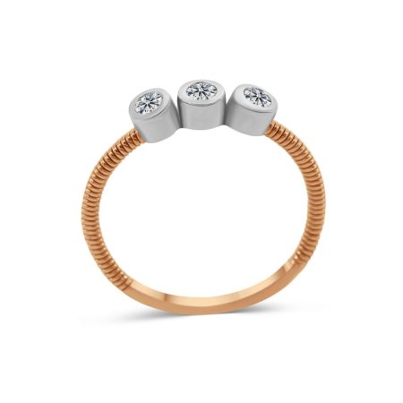Verlobungsring 3 Diamanten, Rosègold & Weißgold  – “All Good Things…”