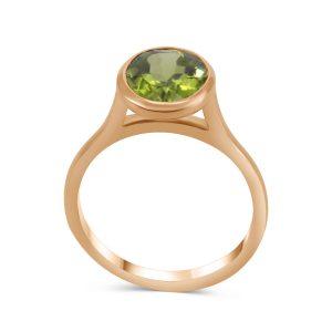 Rotgold Peridot Ring – “Stacking-Ring”