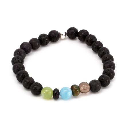 Armband für Männer Jade & Lava – Sternzeichen “Waage”