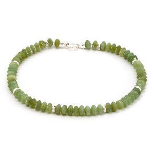 Halskette Grüne Jade – “Glücksstein Sternzeichen Waage”