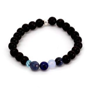 Armband für Männer Lapislazuli & Lava – Sternzeichen “Schütze”