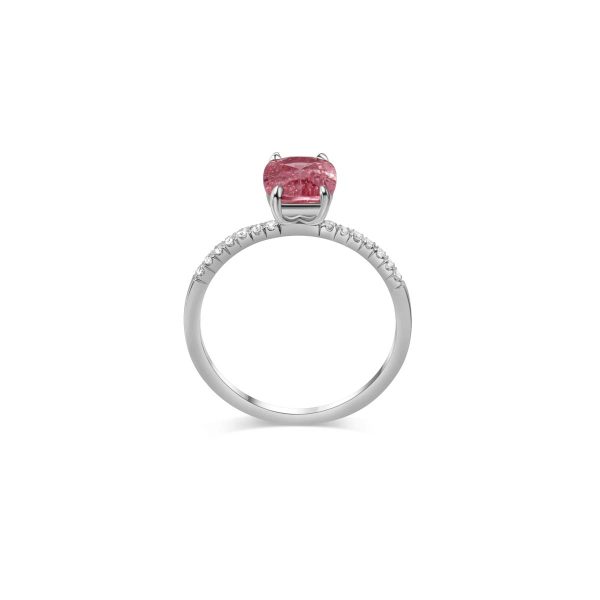 Ring Weissgold Pink Spinell Diamanten