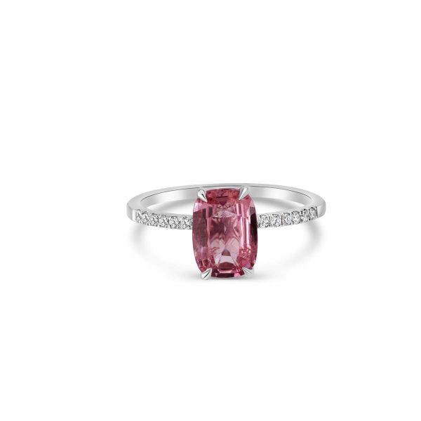 Ring Weissgold Pink Spinell Diamanten