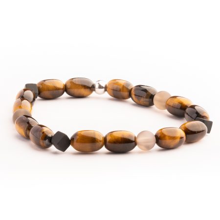Männer Armband Tigerauge & Onyx – “Naturally Masculine”