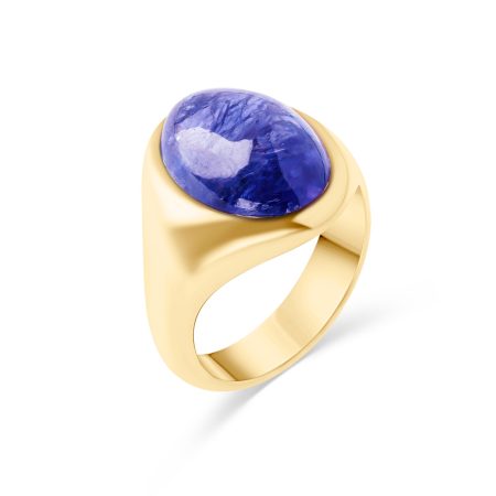 Herrenring 18kt Gold & Tansanit – “Ocean”