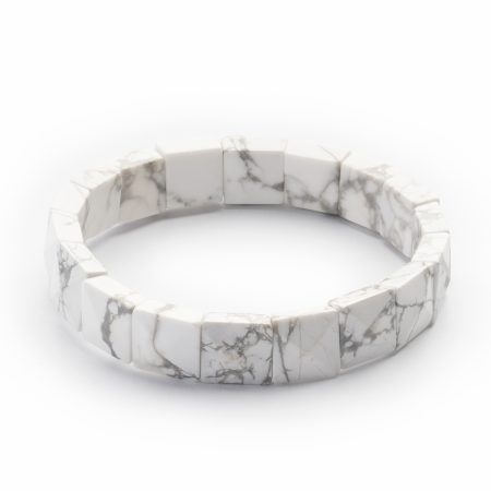Elastisches Edelstein Armband – “Howlith”