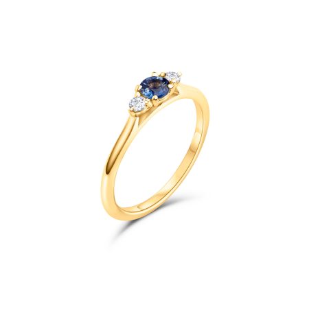 Goldring Saphir & Brillanten – “Engagement Ring”
