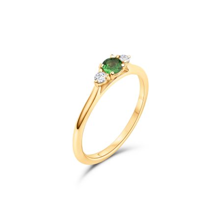 Zarter Verlobungsring Tsavorit & Brillanten – “Engagement Ring”