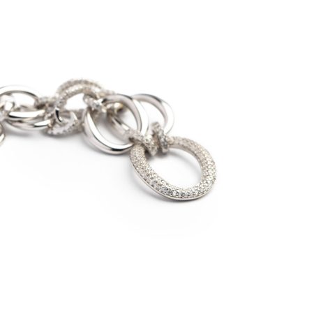Bracelet Silber & Zirkonia – “Chunky Oval”