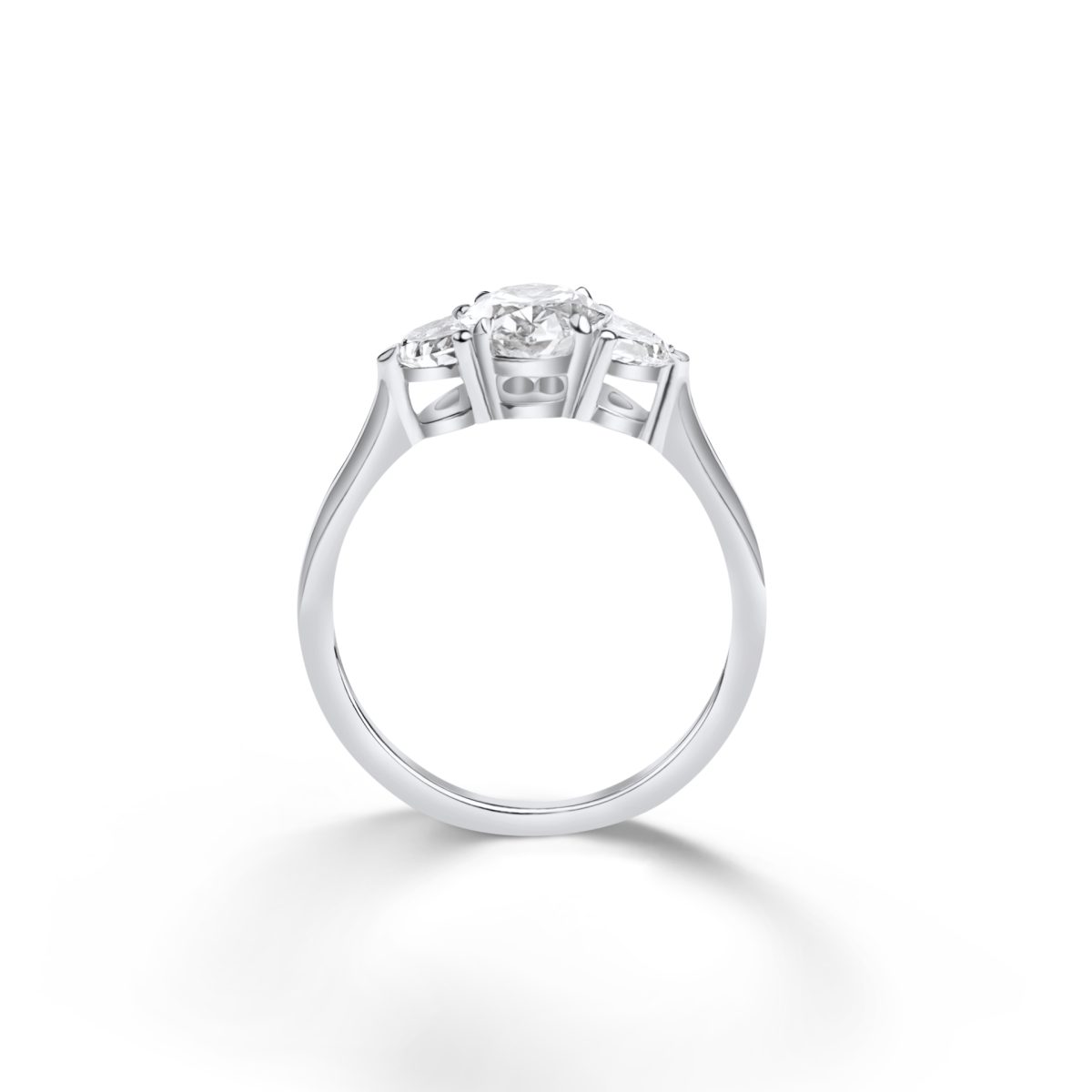 18 kt Weissgold-Verlobungsring mit Labor-Diamant Lab Grown